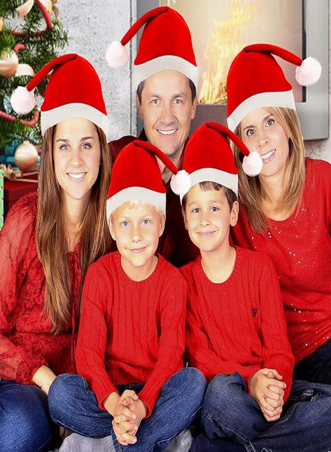 SAI PRASEEDA قبعات بابا نويل من ساي براسيدا - عبوة من 5 قطع | لون أحمر وأبيض | قبعات بابا نويل خفيفة الوزن للأطفال، والحفلات، والمدارس، وتزيين العطلات SMNCTH1 - Image 4